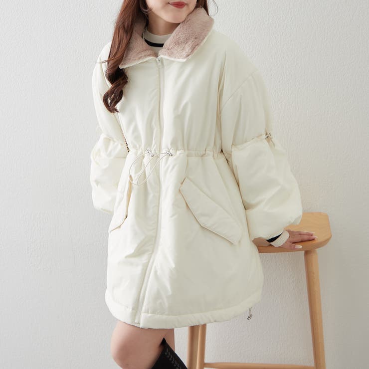 衿ファードロスト中綿ジャケット | NICE CLAUP / OLIVE des OLIVE　OUTLET | 詳細画像4 