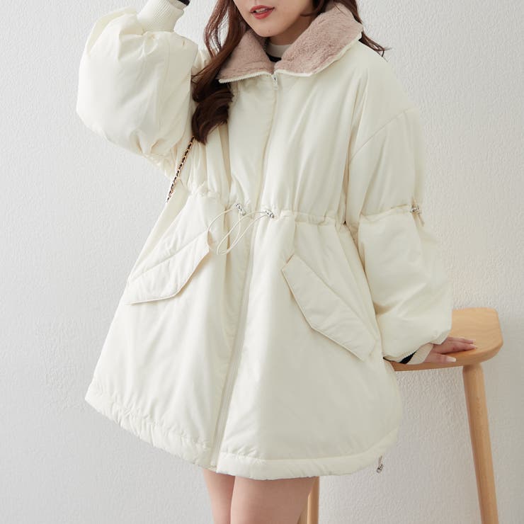 衿ファードロスト中綿ジャケット | NICE CLAUP / OLIVE des OLIVE　OUTLET | 詳細画像5 