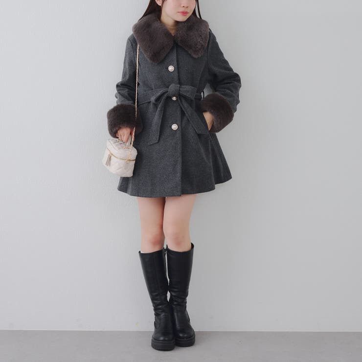 フェイクファー付コート | NICE CLAUP / OLIVE des OLIVE OUTLET | 詳細画像42