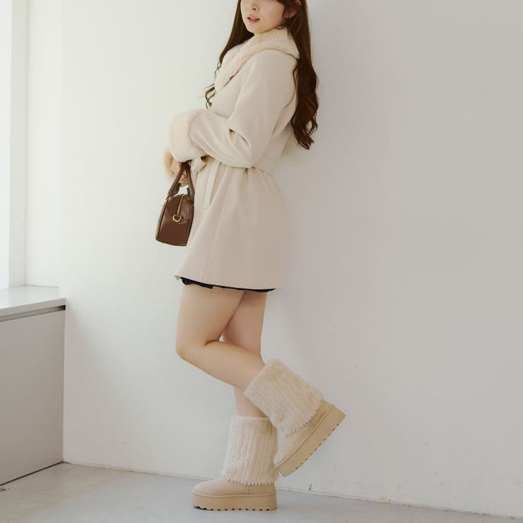 フェイクファー付コート | NICE CLAUP / OLIVE des OLIVE OUTLET | 詳細画像8