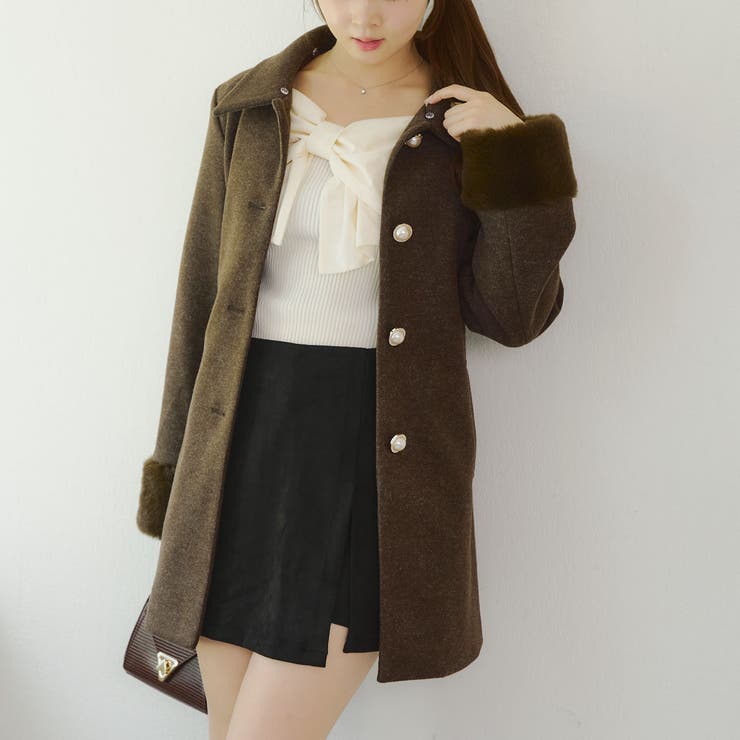 フェイクファー付コート | NICE CLAUP / OLIVE des OLIVE OUTLET | 詳細画像10