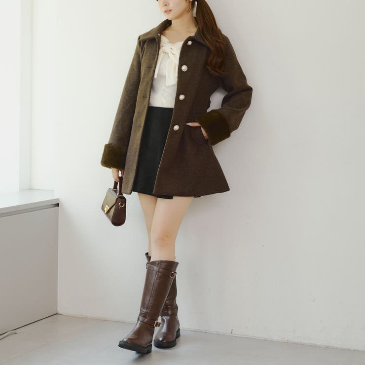 フェイクファー付コート | NICE CLAUP / OLIVE des OLIVE OUTLET | 詳細画像15