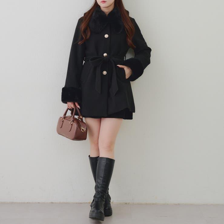 フェイクファー付コート | NICE CLAUP / OLIVE des OLIVE　OUTLET | 詳細画像25 