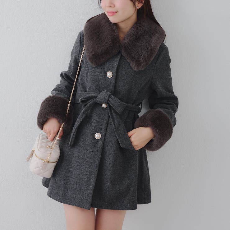 フェイクファー付コート | NICE CLAUP / OLIVE des OLIVE OUTLET | 詳細画像38