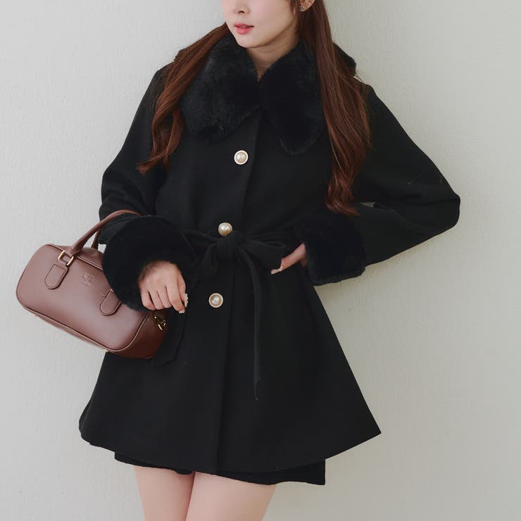 フェイクファー付コート | NICE CLAUP / OLIVE des OLIVE　OUTLET | 詳細画像24 