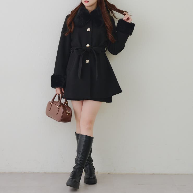 フェイクファー付コート | NICE CLAUP / OLIVE des OLIVE　OUTLET | 詳細画像26 