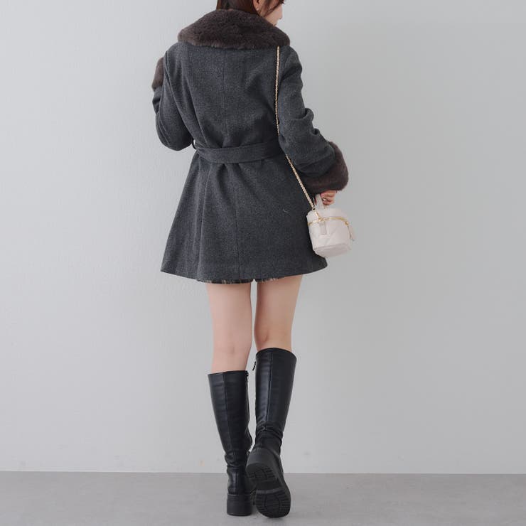 フェイクファー付コート | NICE CLAUP / OLIVE des OLIVE OUTLET | 詳細画像44