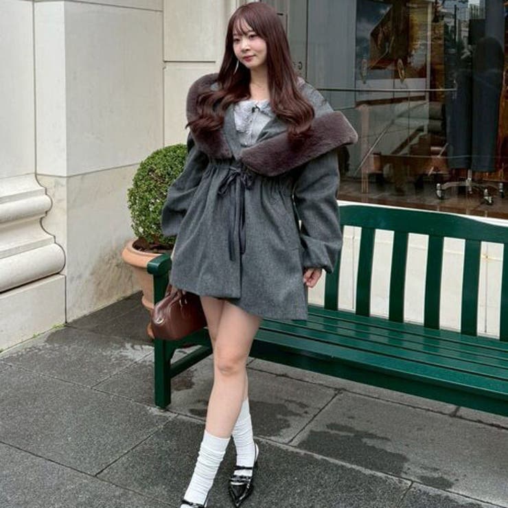 ファー付ビッグフードコート | RMAF　NICE CLAUP / OLIVE des OLIVE | 詳細画像9 