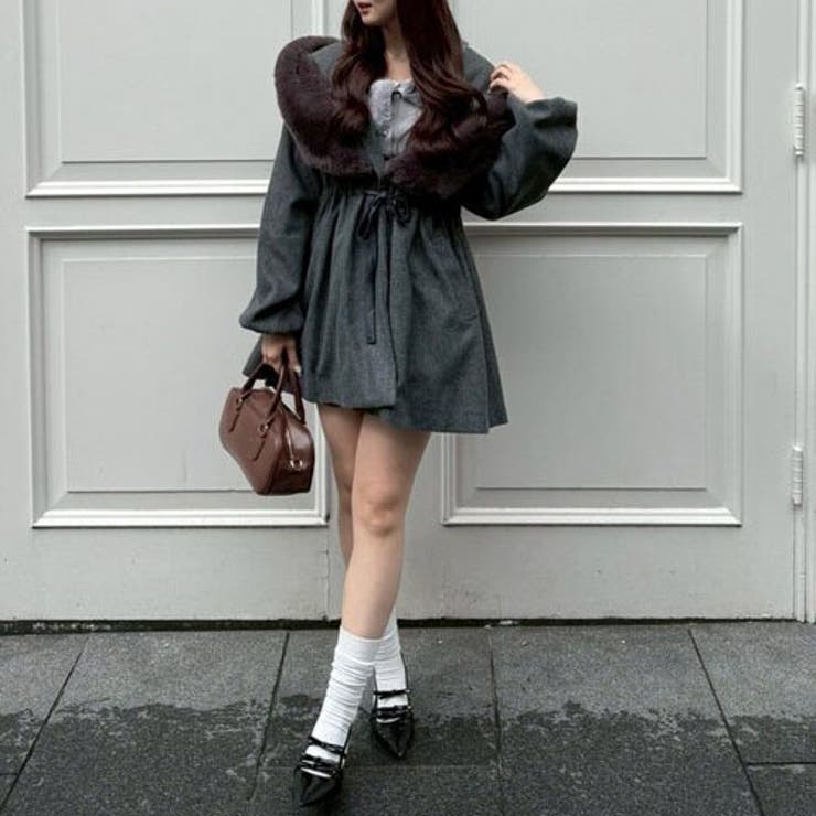 ファー付ビッグフードコート | RMAF　NICE CLAUP / OLIVE des OLIVE | 詳細画像11 