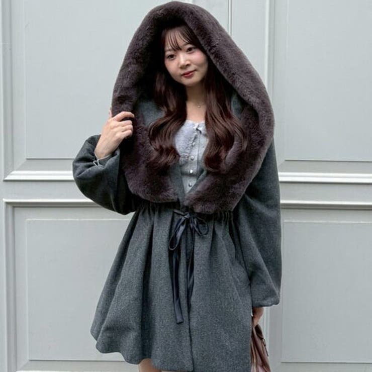 ファー付ビッグフードコート | RMAF　NICE CLAUP / OLIVE des OLIVE | 詳細画像12 