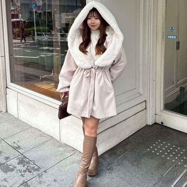 ファー付ビッグフードコート | RMAF　NICE CLAUP / OLIVE des OLIVE | 詳細画像23 