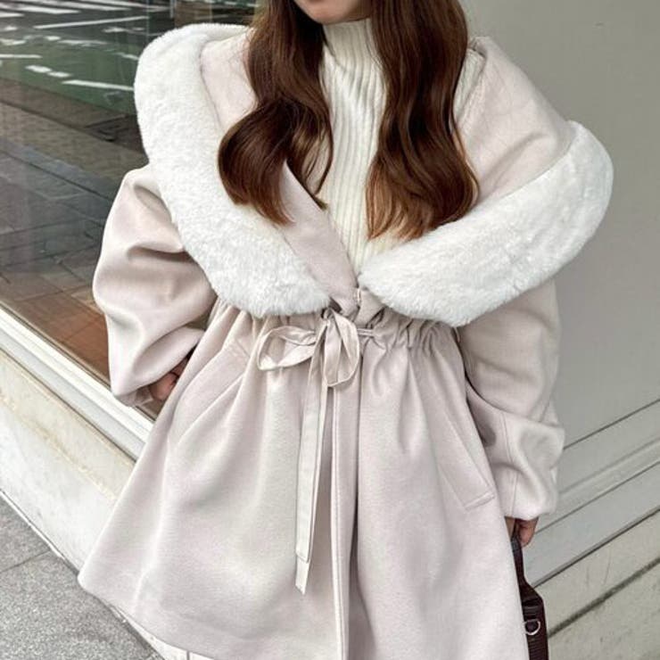 ファー付ビッグフードコート | RMAF　NICE CLAUP / OLIVE des OLIVE | 詳細画像24 