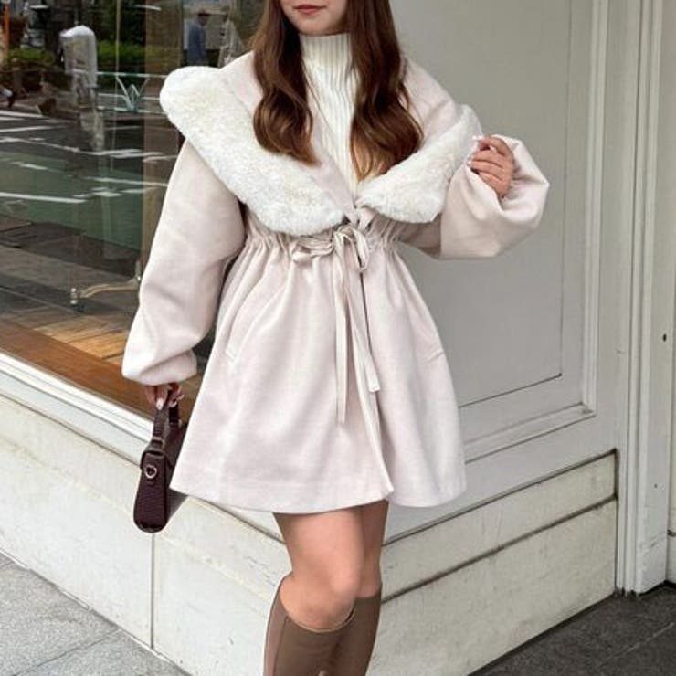 ファー付ビッグフードコート | RMAF　NICE CLAUP / OLIVE des OLIVE | 詳細画像25 