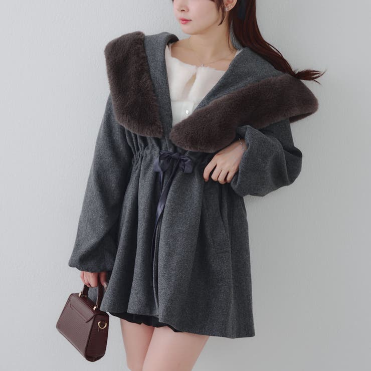 ファー付ビッグフードコート | RMAF　NICE CLAUP / OLIVE des OLIVE | 詳細画像50 