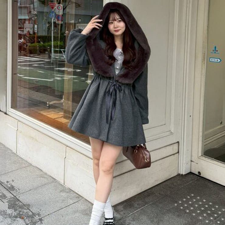 ファー付ビッグフードコート | RMAF　NICE CLAUP / OLIVE des OLIVE | 詳細画像3 