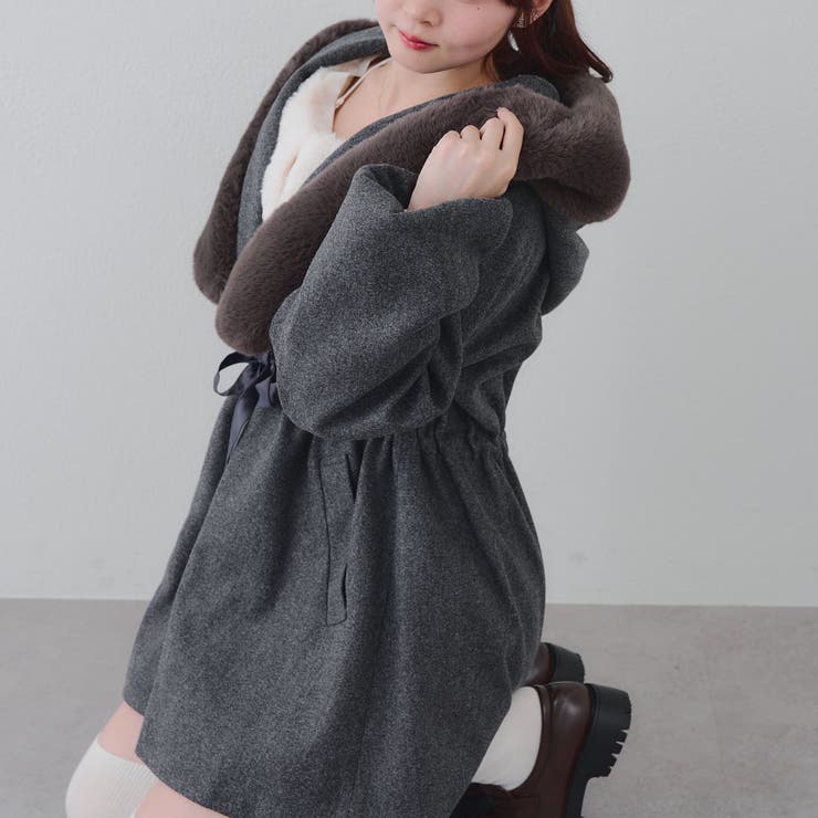 ファー付ビッグフードコート | RMAF　NICE CLAUP / OLIVE des OLIVE | 詳細画像53 