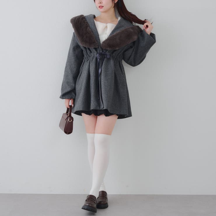 ファー付ビッグフードコート | RMAF　NICE CLAUP / OLIVE des OLIVE | 詳細画像54 