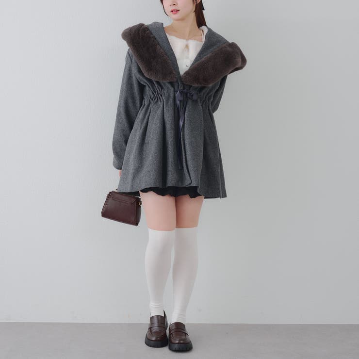 ファー付ビッグフードコート | RMAF　NICE CLAUP / OLIVE des OLIVE | 詳細画像55 