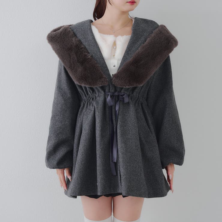 ファー付ビッグフードコート | RMAF　NICE CLAUP / OLIVE des OLIVE | 詳細画像69 