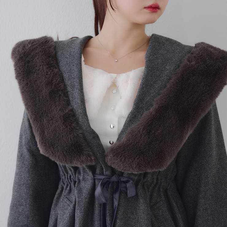 ファー付ビッグフードコート | RMAF　NICE CLAUP / OLIVE des OLIVE | 詳細画像73 