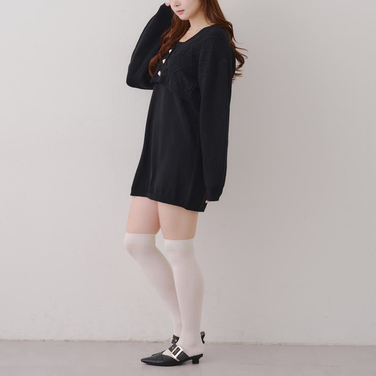 カーディガン付き】ニットミニワンピース[品番：NCLW0016632]｜NICE