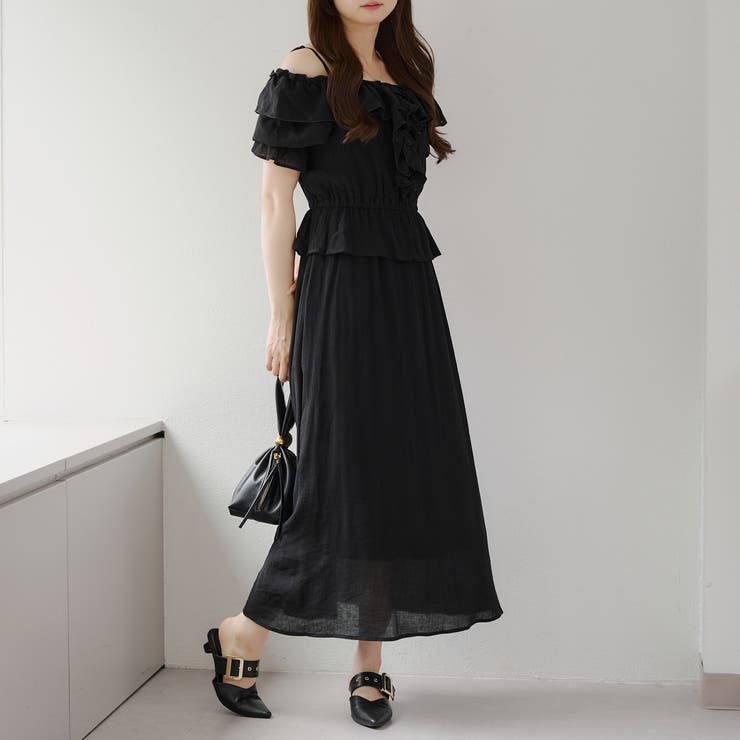 ペプラムワンピース♡ continuer de NICE CLAUP ワンピース 「_chipi2xセレクト」2way