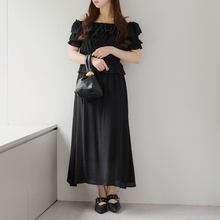新品　CECIL McBEE ビジュー付きペプラムワンピース ペプラムキャミワンピース｜ワンピース｜CECIL McBEE(セシル