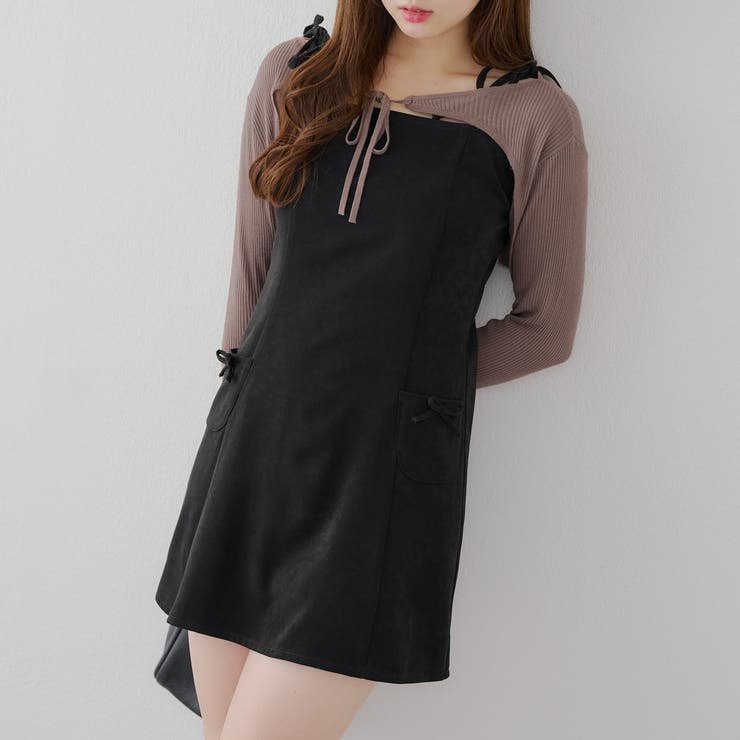 新年値引【完売商品】amerge.スウィートリボンボレロミニワンピース　ブラック リボンセットバルーンミニワンピース – WEGO ONLINE STORE