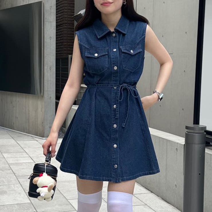 ノースリーブデニムワンピース[品番：NCLW0016243]｜NICE CLAUP