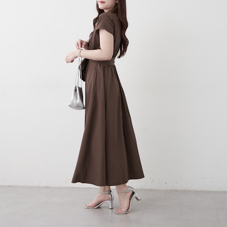 【未使用タグ付き】ゆいワンピ OLIVE des OLIVE (ブラウン) OLIVE des OLIVE/【OLIVE des OLIVE】デコルテ開きフード