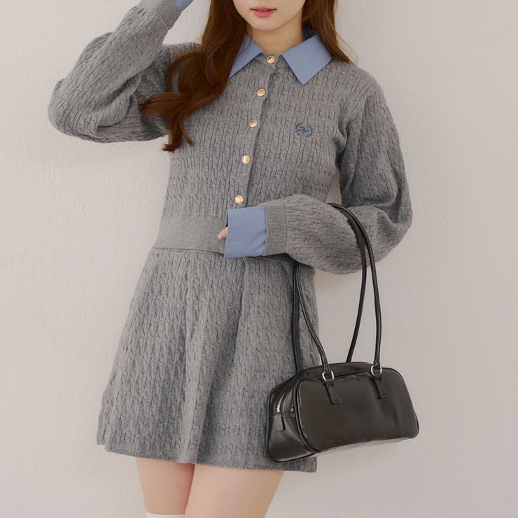 ケーブルカーデ&ミニスカートセット | NICE CLAUP / OLIVE des OLIVE　OUTLET | 詳細画像11 