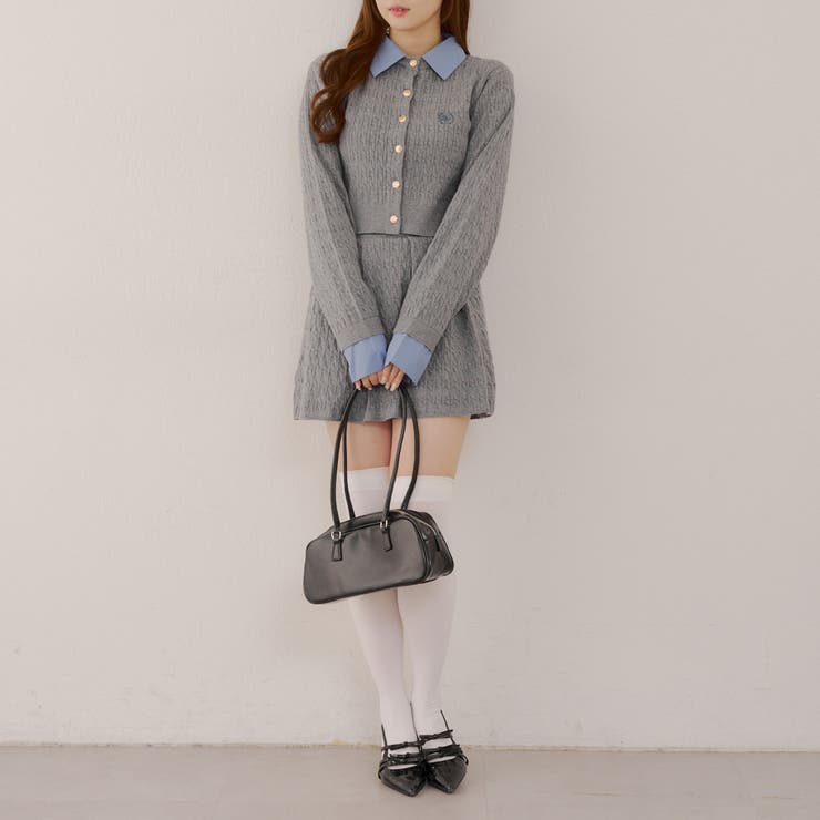 ケーブルカーデ&ミニスカートセット | NICE CLAUP / OLIVE des OLIVE　OUTLET | 詳細画像17 