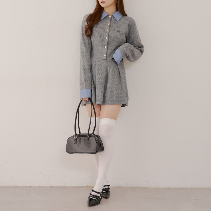 ケーブルカーデ&ミニスカートセット | NICE CLAUP / OLIVE des OLIVE　OUTLET | 詳細画像18 