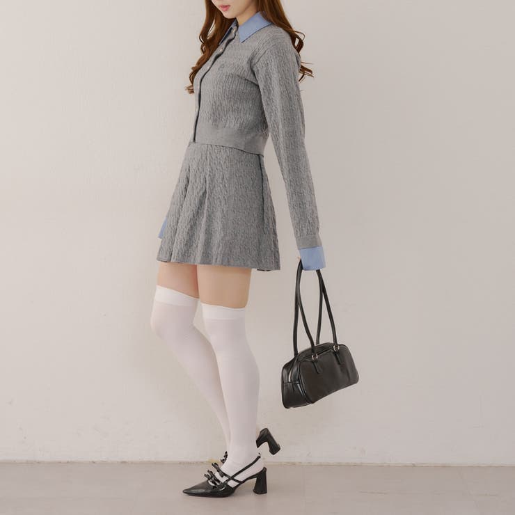 ケーブルカーデ&ミニスカートセット | NICE CLAUP / OLIVE des OLIVE　OUTLET | 詳細画像19 