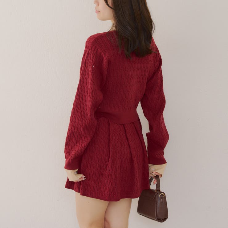 ケーブルカーデ&ミニスカートセット | NICE CLAUP / OLIVE des OLIVE　OUTLET | 詳細画像22 