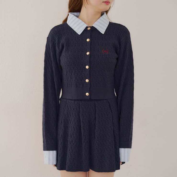 ケーブルカーデ&ミニスカートセット | NICE CLAUP / OLIVE des OLIVE　OUTLET | 詳細画像26 