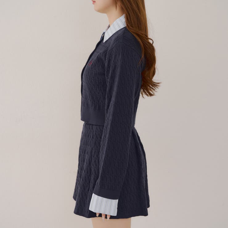 ケーブルカーデ&ミニスカートセット | NICE CLAUP / OLIVE des OLIVE　OUTLET | 詳細画像27 