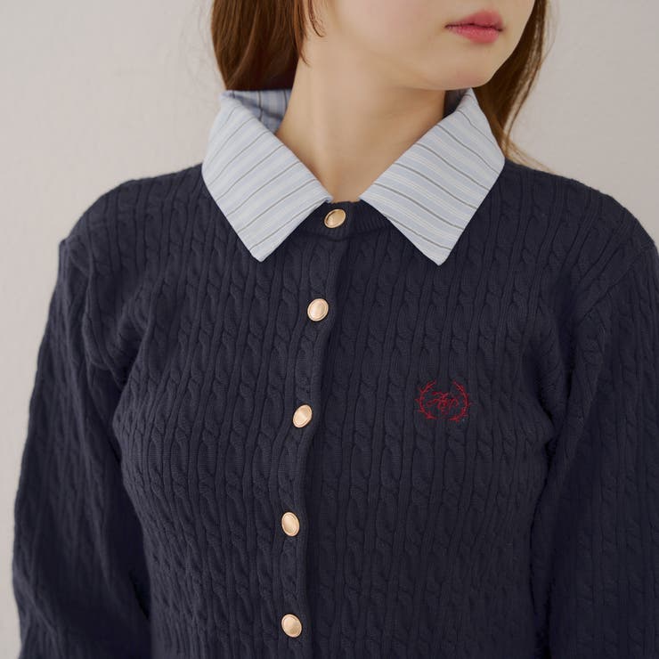 ケーブルカーデ&ミニスカートセット | NICE CLAUP / OLIVE des OLIVE　OUTLET | 詳細画像29 