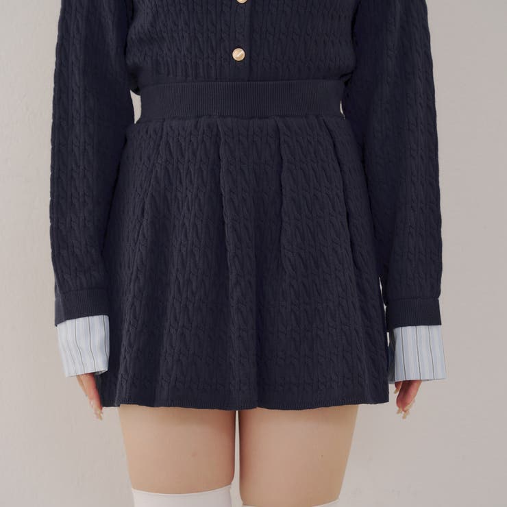 ケーブルカーデ&ミニスカートセット | NICE CLAUP / OLIVE des OLIVE　OUTLET | 詳細画像33 