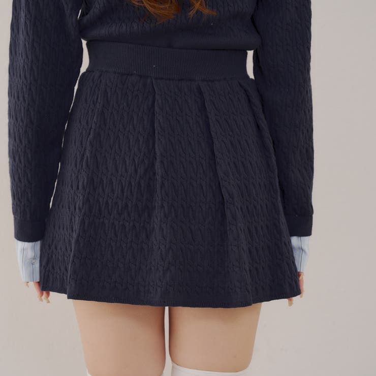 ケーブルカーデ&ミニスカートセット | NICE CLAUP / OLIVE des OLIVE　OUTLET | 詳細画像35 
