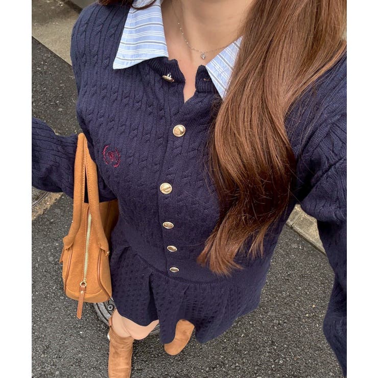 ケーブルカーデ&ミニスカートセット | NICE CLAUP / OLIVE des OLIVE　OUTLET | 詳細画像38 