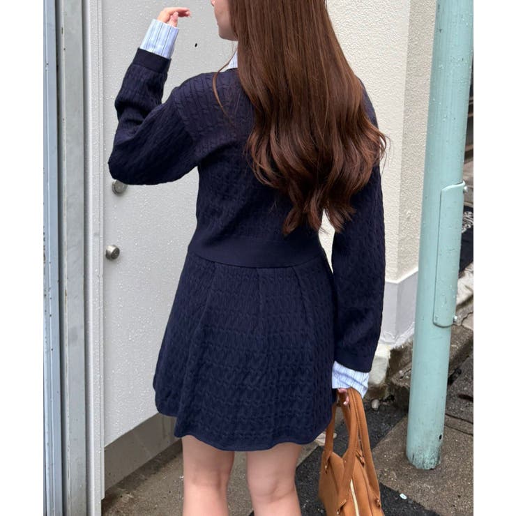 ケーブルカーデ&ミニスカートセット | NICE CLAUP / OLIVE des OLIVE　OUTLET | 詳細画像42 