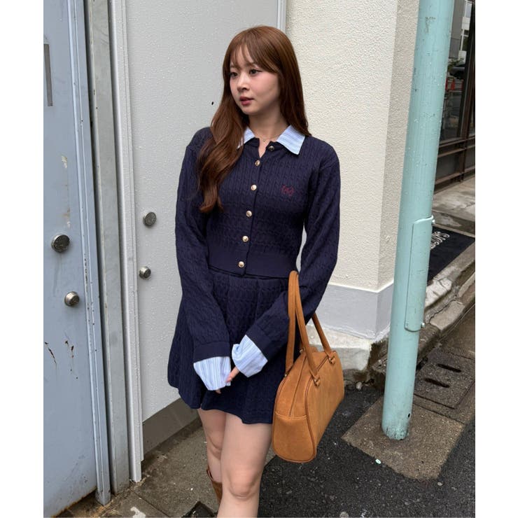 ケーブルカーデ&ミニスカートセット | NICE CLAUP / OLIVE des OLIVE　OUTLET | 詳細画像45 