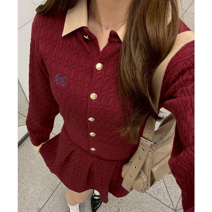 ケーブルカーデ&ミニスカートセット | NICE CLAUP / OLIVE des OLIVE　OUTLET | 詳細画像46 
