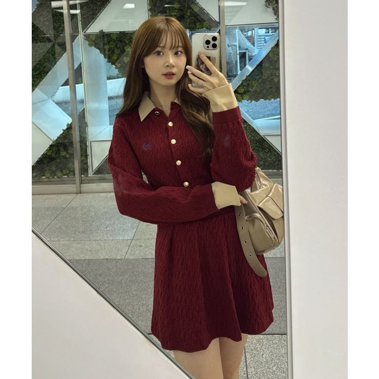 ケーブルカーデ&ミニスカートセット | NICE CLAUP / OLIVE des OLIVE　OUTLET | 詳細画像47 