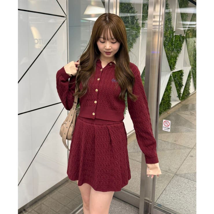 ケーブルカーデ&ミニスカートセット | NICE CLAUP / OLIVE des OLIVE　OUTLET | 詳細画像50 