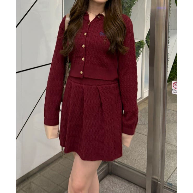ケーブルカーデ&ミニスカートセット | NICE CLAUP / OLIVE des OLIVE　OUTLET | 詳細画像52 