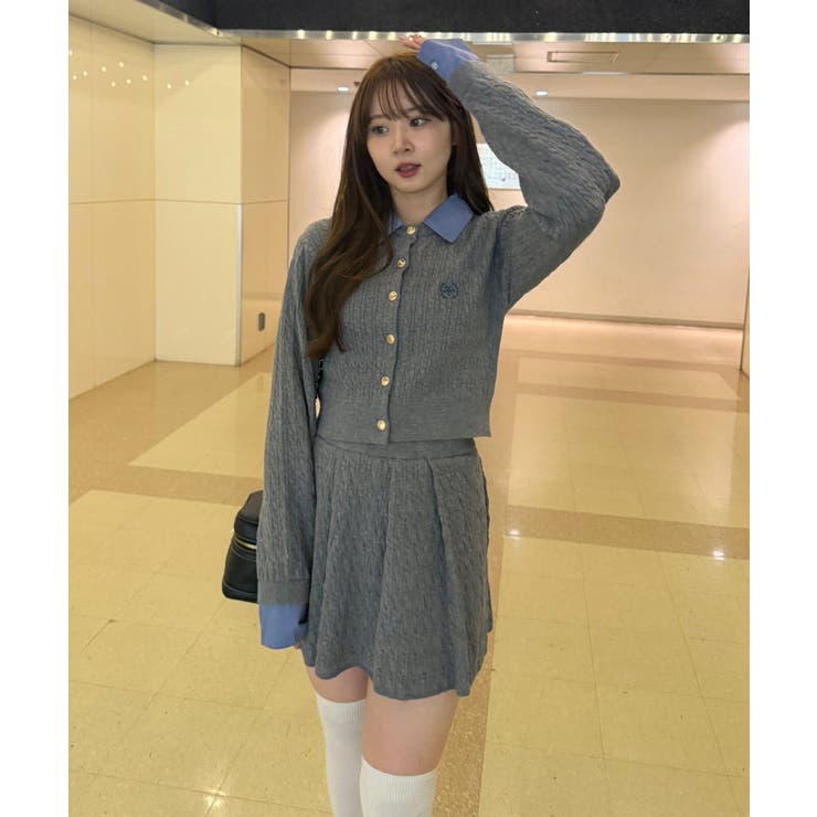 ケーブルカーデ&ミニスカートセット | NICE CLAUP / OLIVE des OLIVE　OUTLET | 詳細画像54 