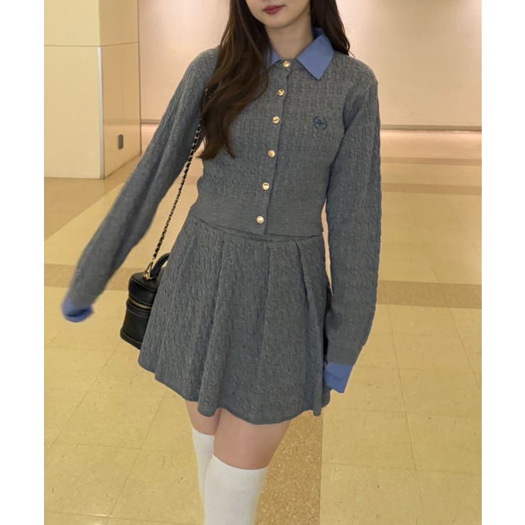 ケーブルカーデ&ミニスカートセット | NICE CLAUP / OLIVE des OLIVE　OUTLET | 詳細画像55 