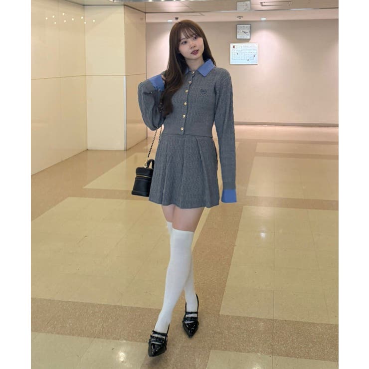 ケーブルカーデ&ミニスカートセット | NICE CLAUP / OLIVE des OLIVE　OUTLET | 詳細画像56 